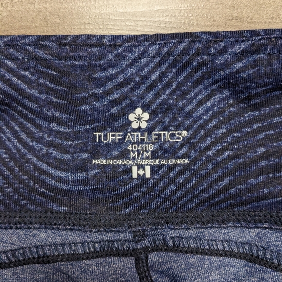 5/$25 Tuff Athletics Blue Crop Leggings Size Medium - Picture 5 of 8